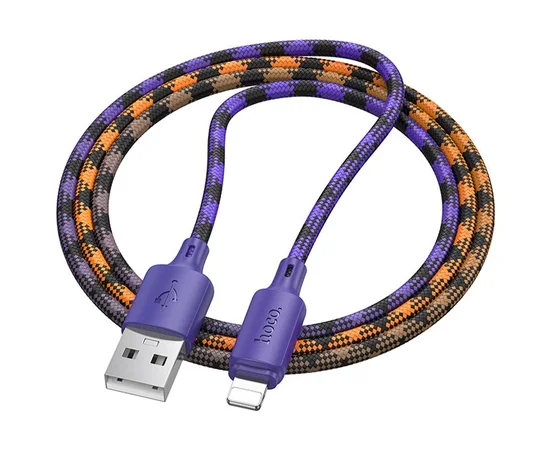 Дата кабель Hoco X116 Meridian USB to Lightning 2.4A (1m) Gradient Purple Mix