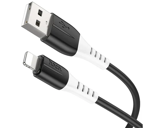 Дата кабель Hoco X82 Silicone USB to Lightning 2.4A (1m) Black