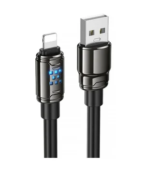 Дата кабель Hoco U143 Joy USB to Lightning 2.4A (1.2m) Black