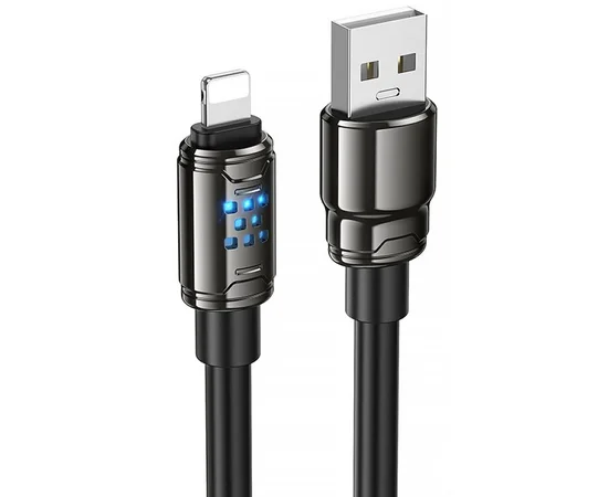 Дата кабель Hoco U143 Joy USB to Lightning 2.4A (1.2m) Black