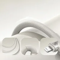 Дата кабель Baseus Titanium Alloy Fast Charging USB to Lightning 2.4A (1m) (P10378102) Galaxy Titanium Gold