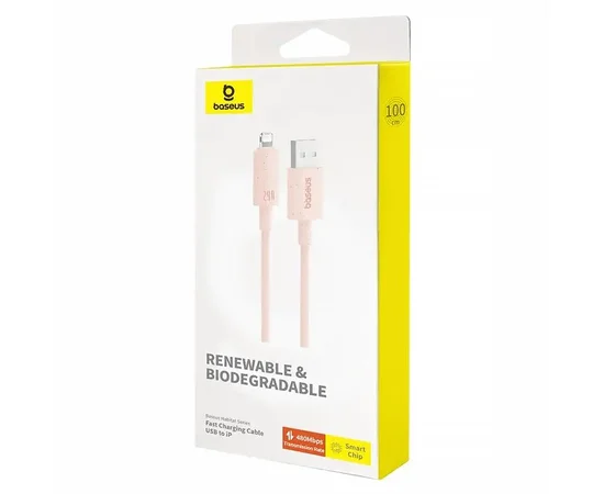 Дата кабель Baseus Habitat Series Fast Charging USB to Lightning 2.4A (2m) (P10360200) Wheat Pink