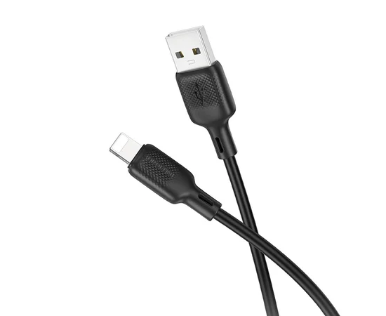 Дата кабель Borofone BX113 Lenny USB to Lightning 2.4A (2m) Black
