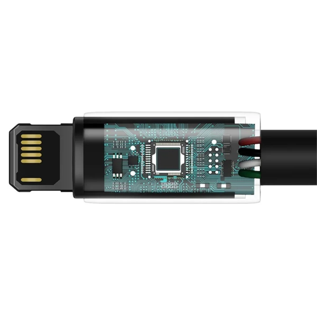 Дата кабель Baseus Tungsten Gold USB to Lightning Cable 2.4A (2m) (CALWJ-A0) Black