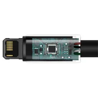 Дата кабель Baseus Tungsten Gold USB to Lightning Cable 2.4A (2m) (CALWJ-A0) Black