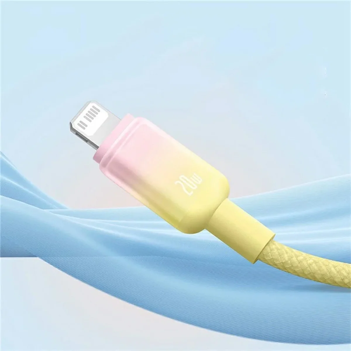 Дата кабель Baseus Discolor Series Fast Charging USB to Lightning 2.4A (1m) (P10374900) Custard Yellow