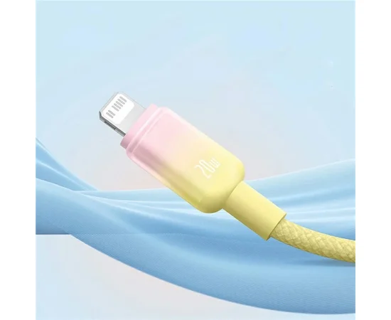 Дата кабель Baseus Discolor Series Fast Charging USB to Lightning 2.4A (1m) (P10374900) Custard Yellow