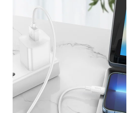 Дата кабель Hoco X96 Hyper USB to Lightning 12W (0.25m) White