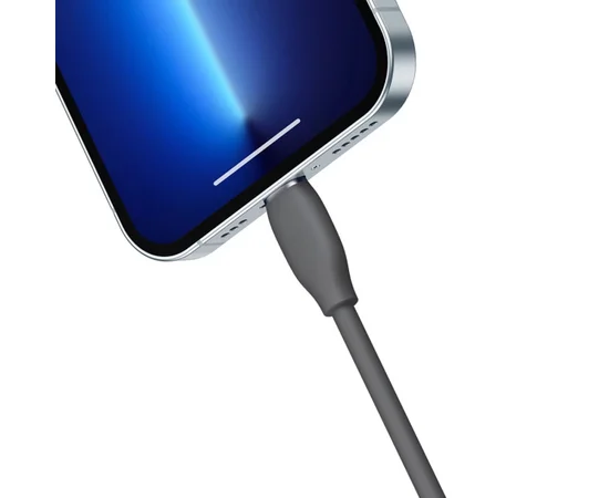 Дата кабель Baseus Jelly Liquid Silica Gel USB to Lightning 2.4A (1.2m) (CAGD000001) Black