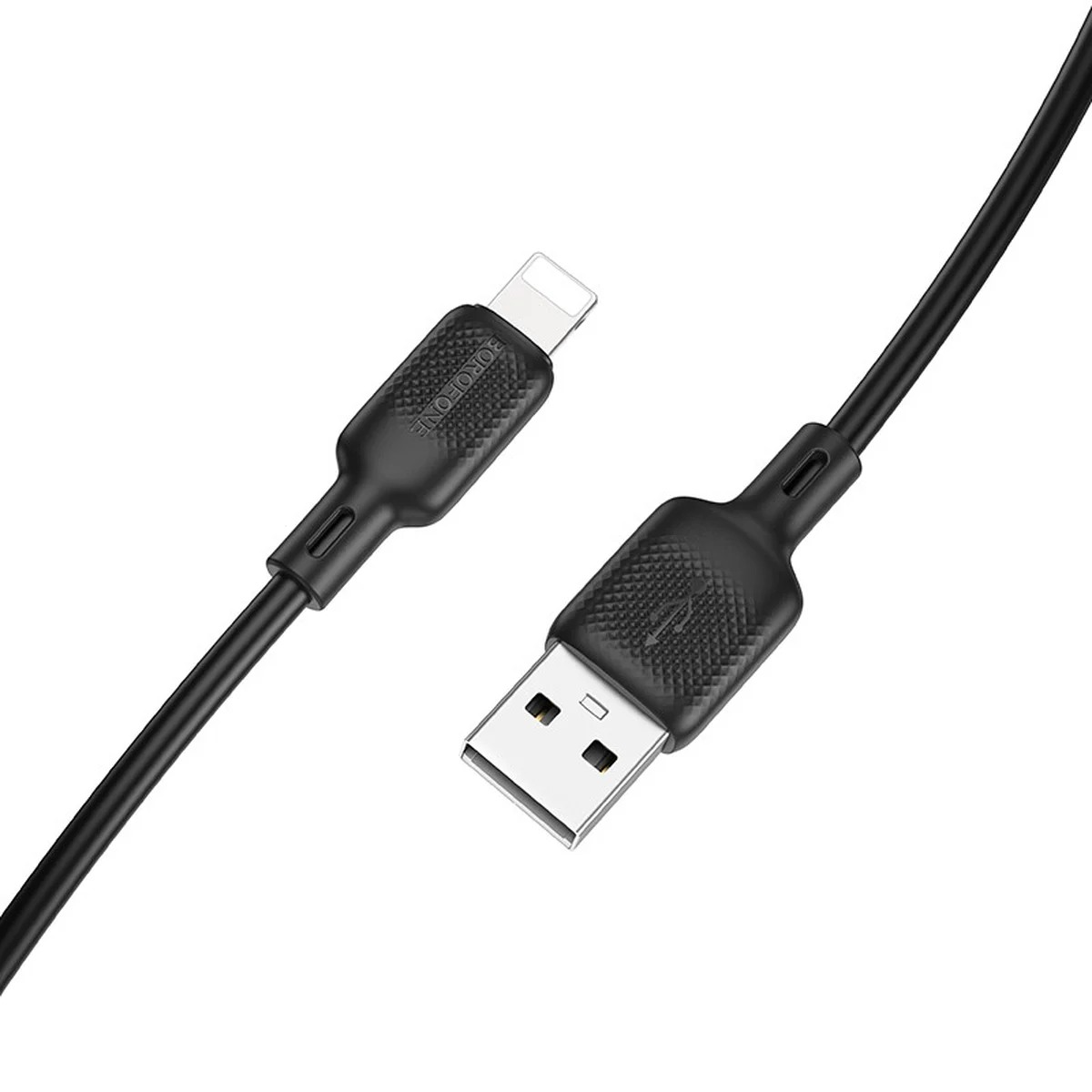 Дата кабель Borofone BX113 Lenny USB to Lightning 2.4A (2m) Black
