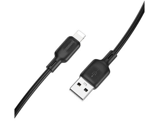 Дата кабель Borofone BX113 Lenny USB to Lightning 2.4A (2m) Black