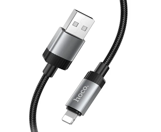 Дата кабель Hoco X117 Star USB to Lightning 2.4A (1m) Black