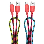 Дата кабель Hoco X116 Meridian USB to Lightning 2.4A (1m) Gradient Red Mix