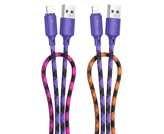 Дата кабель Hoco X116 Meridian USB to Lightning 2.4A (1m) Gradient Purple Mix