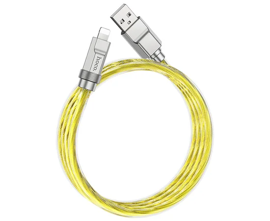 Дата кабель Hoco U113 Solid 2.4A USB to Lightning (1m) Gold