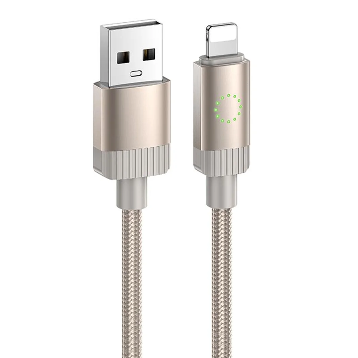 Дата кабель Hoco X117 Star USB to Lightning 2.4A (1m) Gold