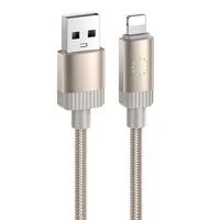 Дата кабель Hoco X117 Star USB to Lightning 2.4A (1m) Gold