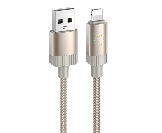 Дата кабель Hoco X117 Star USB to Lightning 2.4A (1m) Gold