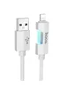 Дата кабель Hoco U123 Regent colorful 2.4A USB to Lightning (1.2m) Gray