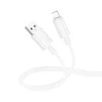Дата кабель Borofone BX112 Lemon USB to Lightning 2.4A (1m) White