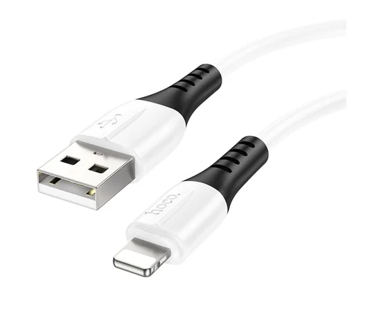 Дата кабель Hoco X82 Silicone USB to Lightning 2.4A (1m) White