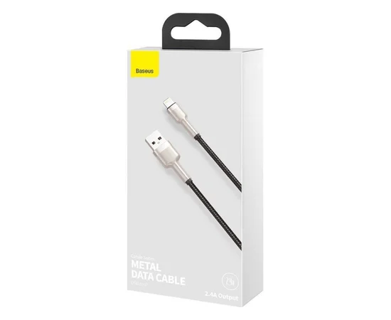 Дата кабель Baseus Cafule Series Metal USB to Lightning 2.4A (2m) (CALJK-B0) Black