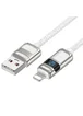 Дата кабель Hoco U137 Line with display USB to Lightning 2.4A/12W (1.2m) White