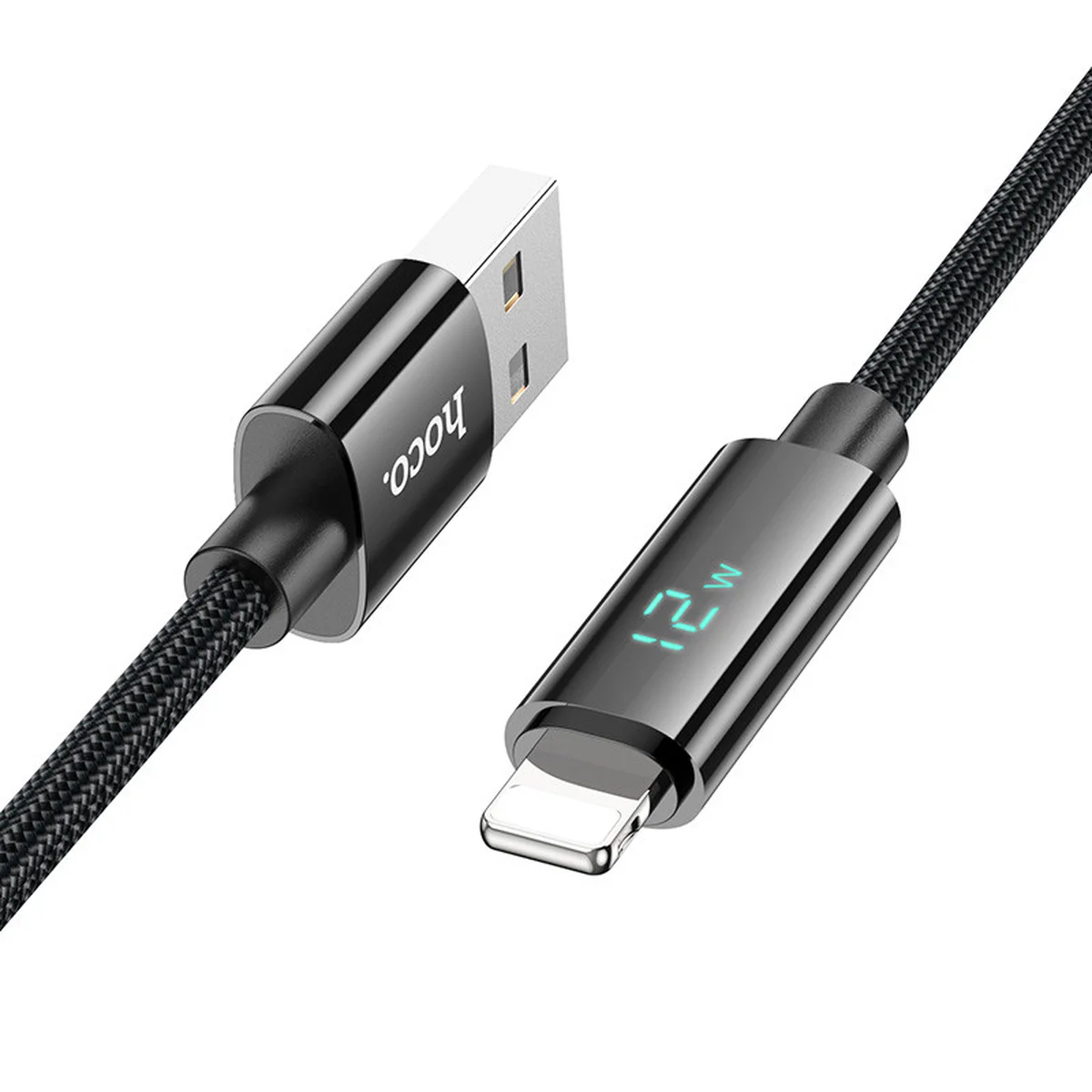 Дата кабель Hoco U125 Benefit 2.4A USB to Lightning (1.2m) Black