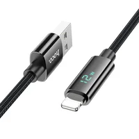 Дата кабель Hoco U125 Benefit 2.4A USB to Lightning (1.2m) Black