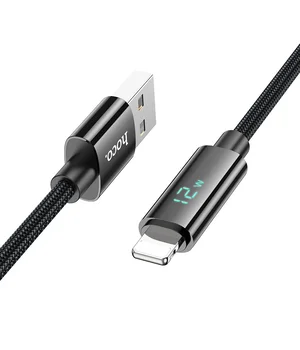 Дата кабель Hoco U125 Benefit 2.4A USB to Lightning (1.2m) Black Дата кабель Hoco U125 Benefit 2.4A USB to Lightning (1.2m) Black