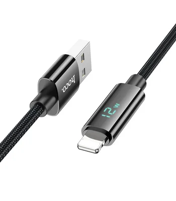 Дата кабель Hoco U125 Benefit 2.4A USB to Lightning (1.2m) Black