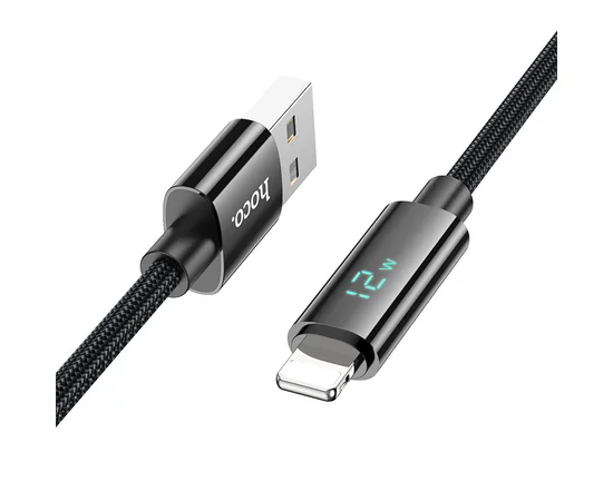 Дата кабель Hoco U125 Benefit 2.4A USB to Lightning (1.2m) Black