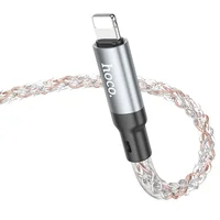 Дата кабель Hoco U112 Shine 2.4A USB to Lightning (1m) Gray