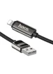 Дата кабель Hoco U137 Line with display USB to Lightning 2.4A/12W (1.2m) Black