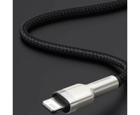 Дата кабель Baseus Cafule Series Metal USB to Lightning 2.4A (2m) (CALJK-B0) Black