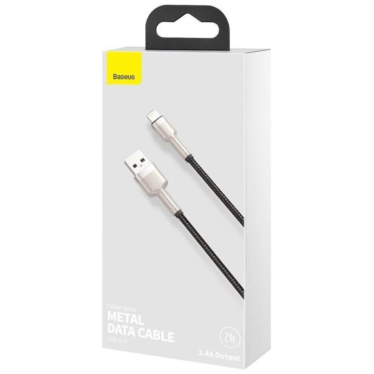 Дата кабель Baseus Cafule Series Metal USB to Lightning 2.4A (0.25m) (CALJK-0) Black