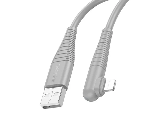 Дата кабель Borofone BX105 Corriente USB to Lightning (1m) Gray