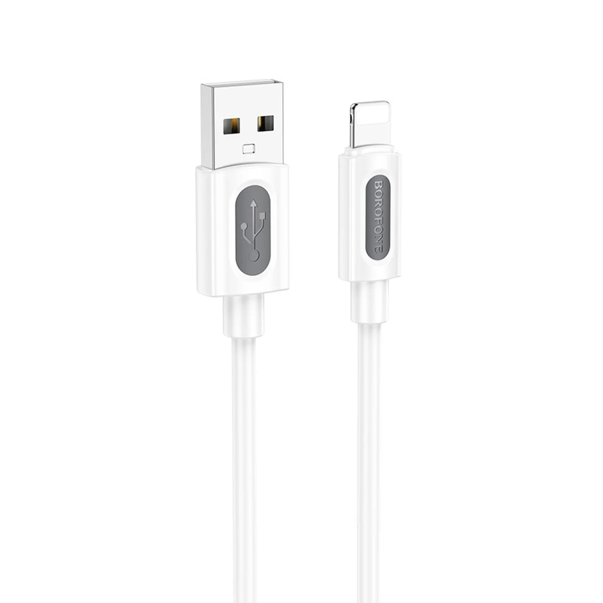 Дата кабель Borofone BX114 Structure USB to Lightning 2.4A (1m) White