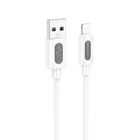 Дата кабель Borofone BX114 Structure USB to Lightning 2.4A (1m) White