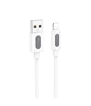 Дата кабель Borofone BX114 Structure USB to Lightning 2.4A (1m) White