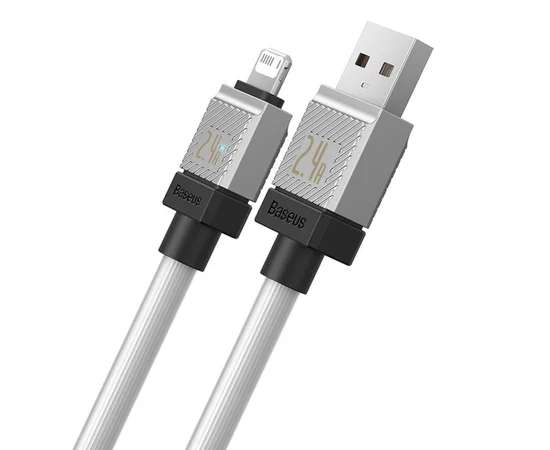 Дата кабель Baseus CoolPlay Series USB to Lightning 2.4A (1m) (CAKW00040) White