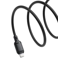 Дата кабель Baseus Foamed Silicone USB to Lightning 2.4A (1m) (E04269) Cosmic Black