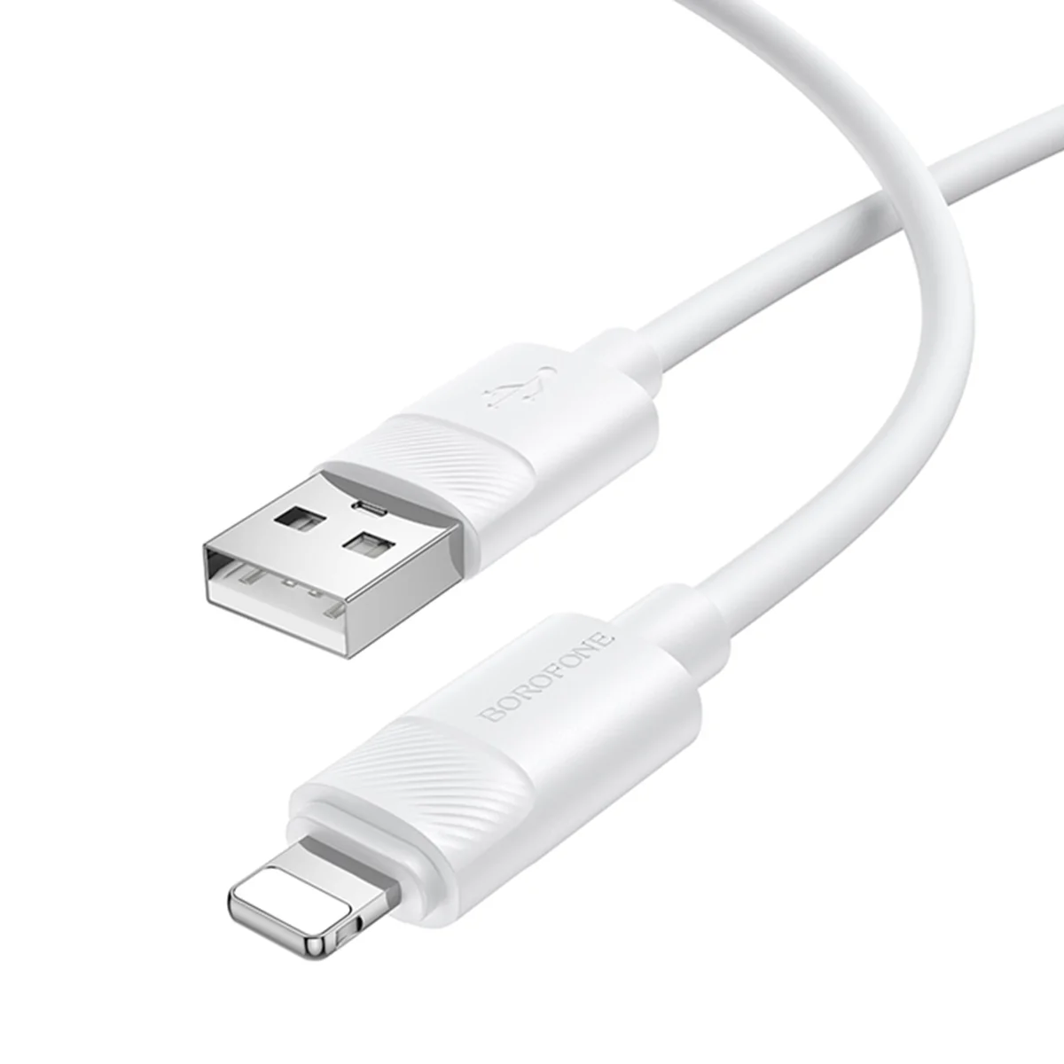 Дата кабель Borofone BX123 Leya USB to Lightning 12W (1m) White