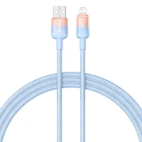 Дата кабель Baseus Discolor Series Fast Charging USB to Lightning 2.4A (1m) (P10374900) Galaxy Blue