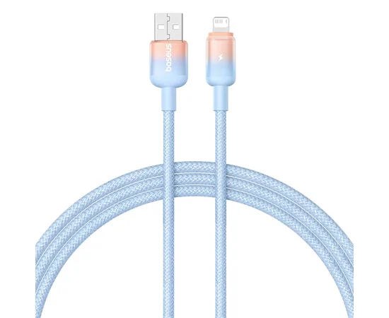 Дата кабель Baseus Discolor Series Fast Charging USB to Lightning 2.4A (1m) (P10374900) Galaxy Blue