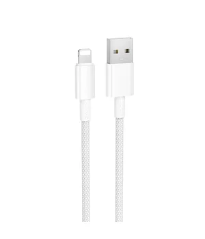 Дата кабель Borofone BX117 Source USB to Lightning 2.4A (1m) White