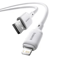 Дата кабель Baseus Silky Series OS Fast Charging USB to Lightning 2.4A (1m) (P1037770) Moon White