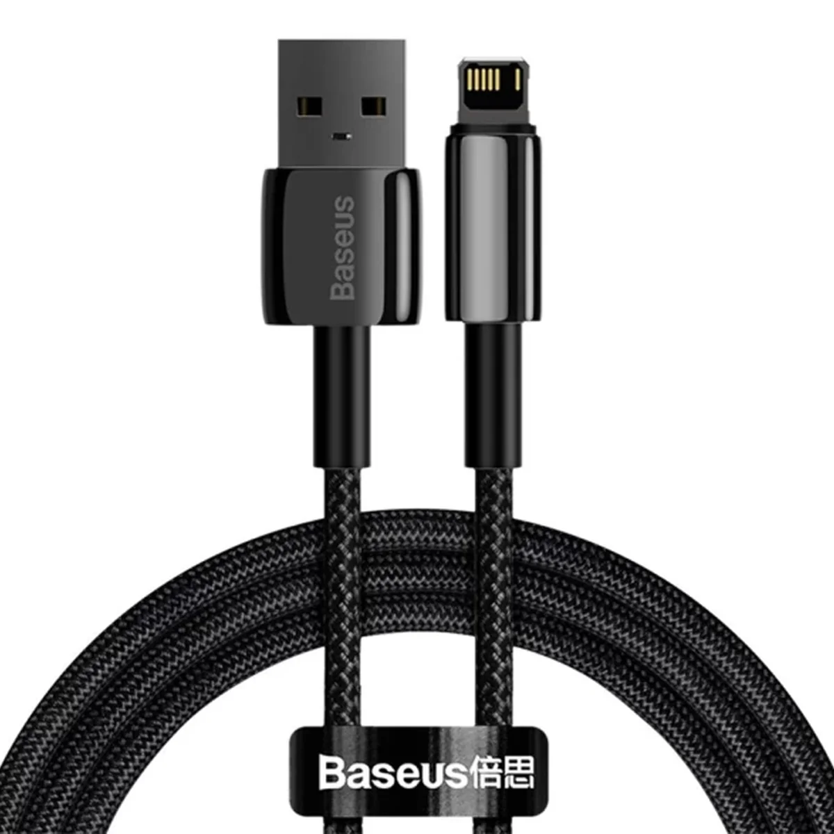 Дата кабель Baseus Tungsten Gold USB to Lightning Cable 2.4A (2m) (CALWJ-A0) Black