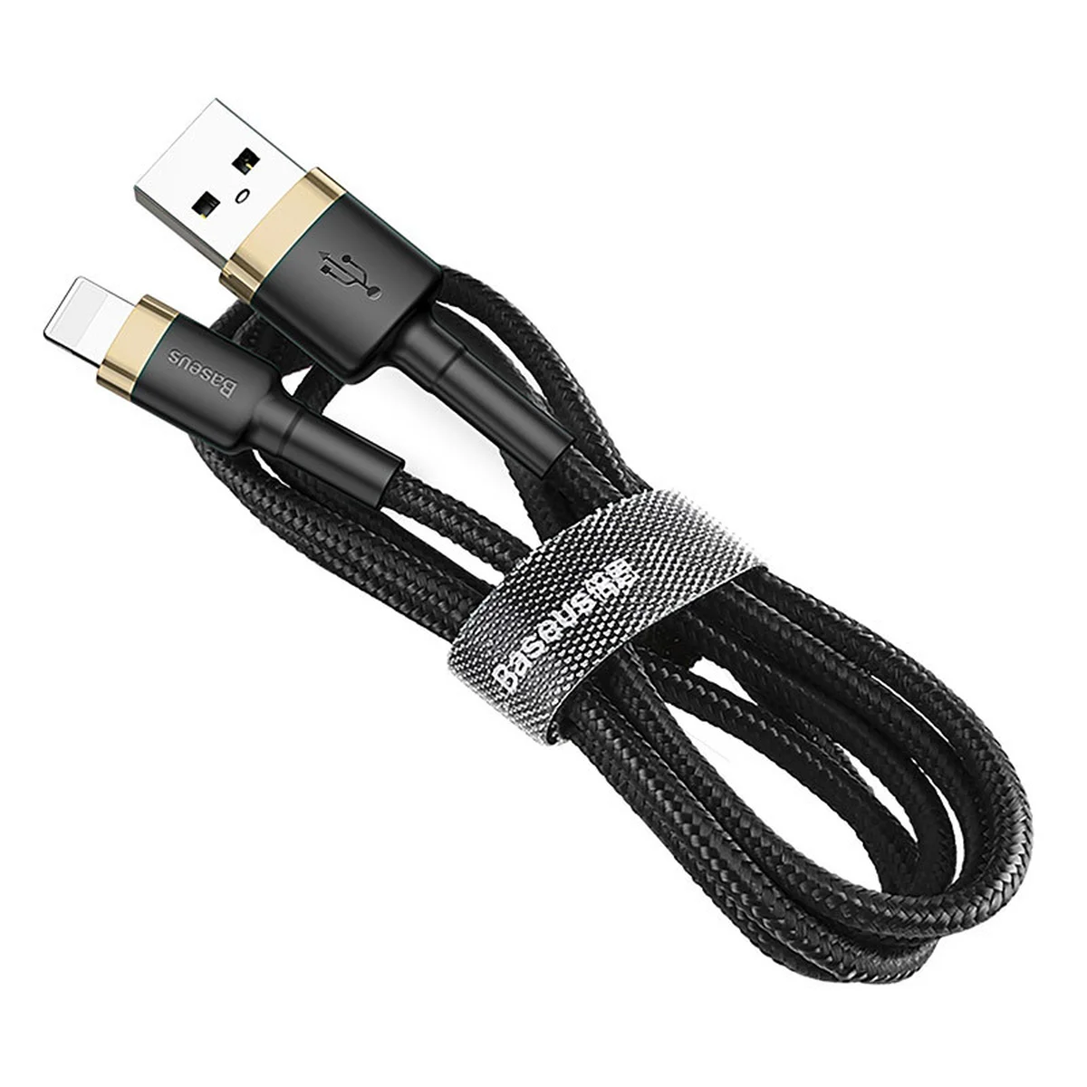 Дата кабель Baseus Cafule Lightning Cable 2.4A (1m) (CALKLF-B) Золотой / Черный