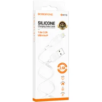Дата кабель Borofone BX113 Lenny USB to Lightning 2.4A (1m) White